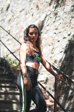 Top nero stampa verde fluo