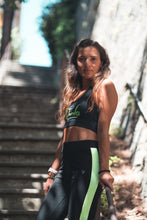 Top nero stampa verde fluo