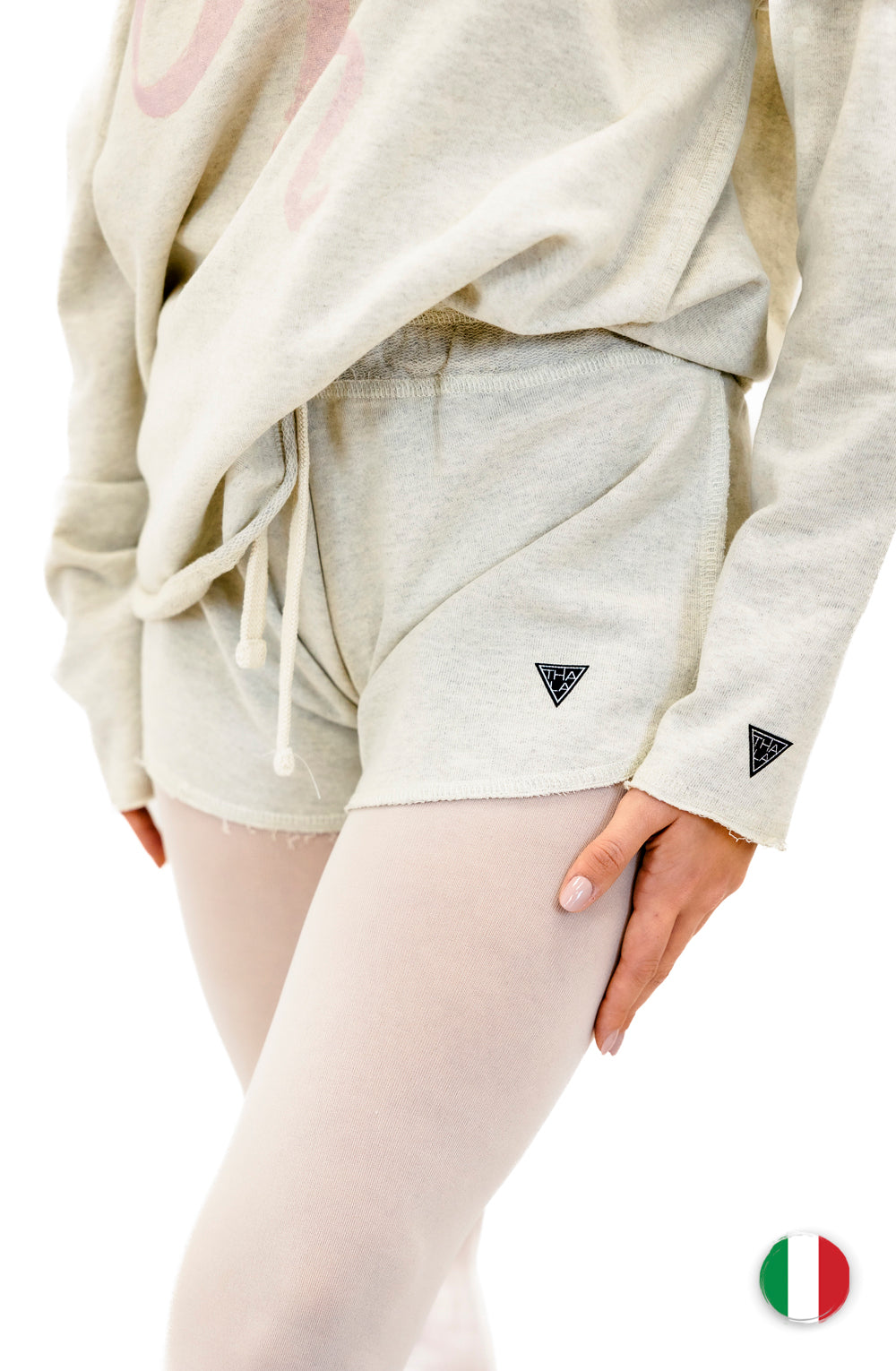 Pantaloncino french terry panna