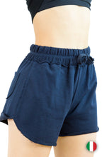 Pantaloncino french terry blu