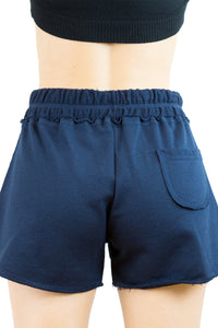 Pantaloncino french terry blu