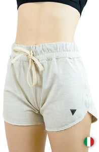 Pantaloncino french terry panna