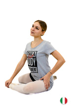 T-shirt "explicit" grigio perla