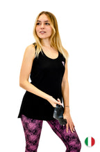 Canotta nera in cotone jersey